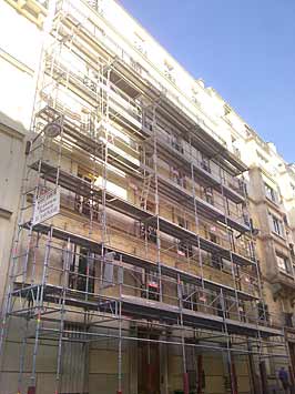 Façade en chaux et sable à l'ancienne - Ville de paris